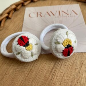 Boton bordado  - Joaninhas